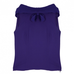 Pre Owned Prada Purple Sleeveless Tie Top M