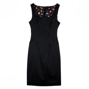 Pre Owned D and G Spotted Silk-Crepe Mini Dress L