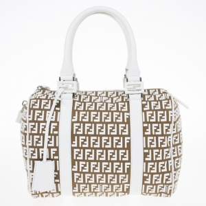 Pre Owned Fendi Forever Bauletto Small Boston Bag