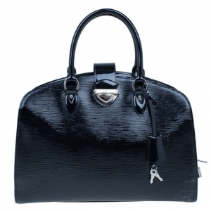 Pre Owned Louis Vuitton Black Epi Pont Neuf Tote GM