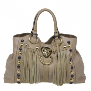 Pre Owned Gucci Beige Guccissima Leather Babouska Heart Tote
