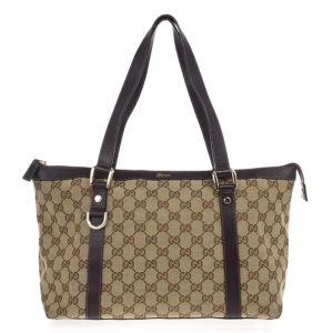 Pre Owned Gucci Monogram Medium Abbey Tote 