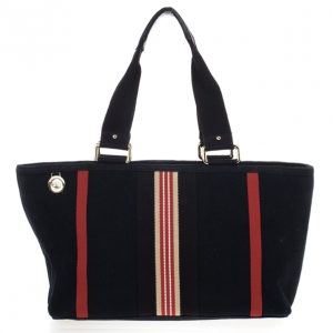 Pre Owned Burberry Black Canvas Tote