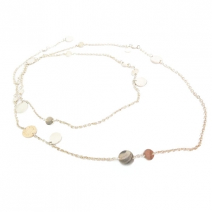 Pre Owned Hèrmes Confetti 18kt White and Rose Gold Long Necklace