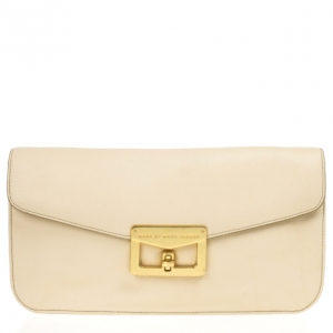 Pre Owned Marc by Marc Jacobs Cream Bianca Clutch 