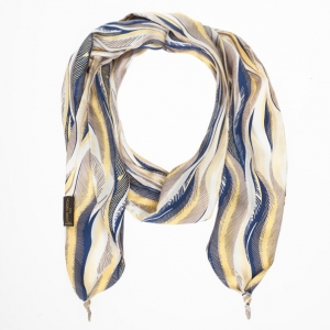 Pre Owned Louis Vuitton Silk Printed Men Scarf