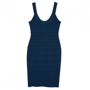 Pre Owned Herve Leger Sydney Signature Scoop Dress M