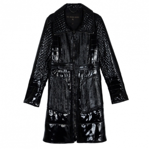 Pre Owned Burberry Prorsum Patent Leather Coat XL