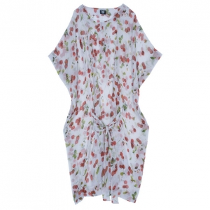 Pre Owned D&G Red Cherry Short Kaftan L