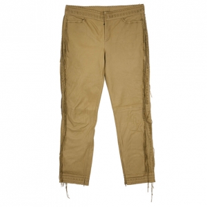 Pre Owned Alexander McQueen Cowboy Fringe Leather Pants M