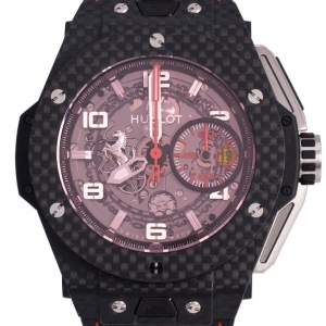 Pre Owned Hublot Big Bang Ferrari Carbon Red Magic Mens Wristwatch 45 MM