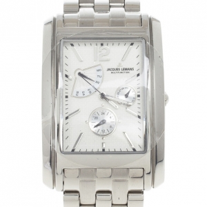 Pre Owned Jacques Lemans 1-1246 Stainless Steel Mens Watch 34 MM