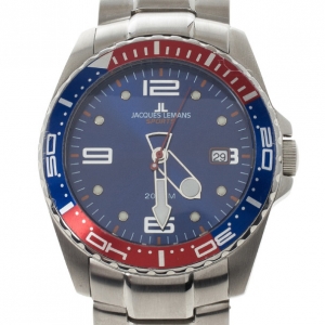 Pre Owned Jacques Lemans Haiti Sports 1-1465C Stainless Steel Mens Wristwatch 46 MM