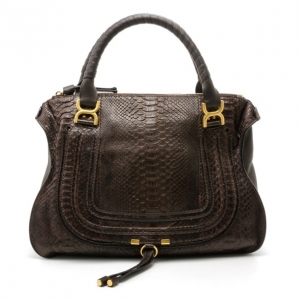 Pre Owned Chloe Python Marcie Large Satchel 	