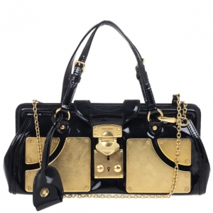 Pre Owned Miu Miu Black and Gold Framed Clutch
