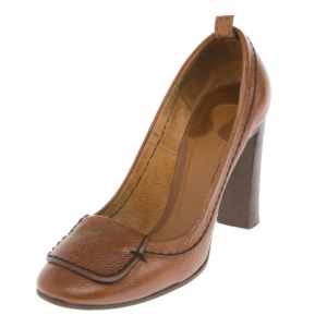 Pre Owned Chloe Brown Leather Pumps Size 38.5