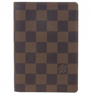 Pre Owned Louis Vuitton Damier Ebene Canvas Passport Cover
