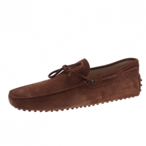 Pre Owned Tod's Brown Suede Bow Loafers Size 42.5