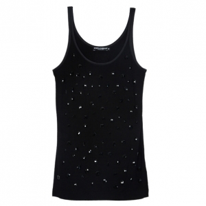 Pre Owned Dolce and Gabbana Embellished Tank Top XS