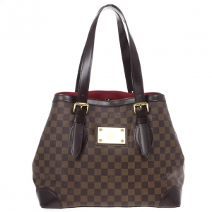 Pre Owned Louis Vuitton Damier Ebene Hampstead MM Tote 