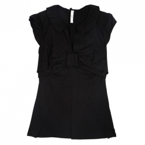 Pre Owned Prada Cotton Bow Top S