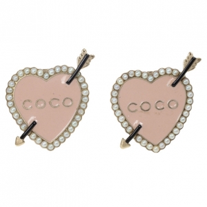 Pre Owned Chanel Coco Heart and Arrow Earrings