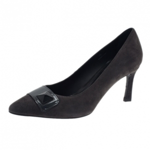 Pre Owned Tod's Grey Suede Embellished Pumps Size 38