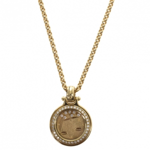 Pre Owned Chopard Happy Zodiac Libra Diamond Pendant Necklace