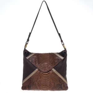 Pre Owned Chloe Python and Leather Envelope Clutch