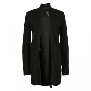 Pre Owned Chanel Olive Green Long Sleeve Cardigan S