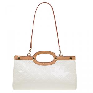 Pre Owned Louis Vuitton Perle Monogram Vernis Roxbury Drive Bag