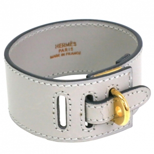 Pre Owned Hermes Grey Leather Bracelet