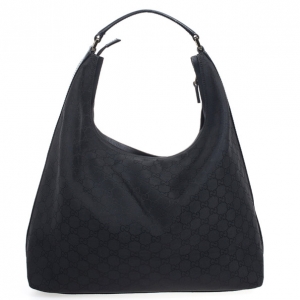 Pre Owned Gucci Original Black GG Canvas Hobo