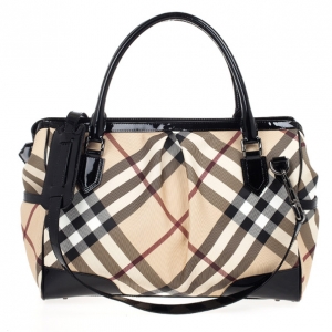 Pre Owned Burberry Madison Nova Check Diaper Bag