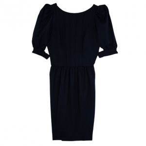 Pre Owned Fendi Puff Sleeve Gabardine Dress S