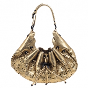 Pre Owned Burberry Prorsum Studded Warrior Gold Bag