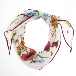 Pre Owned Gucci Floral Neck/Head Scarf