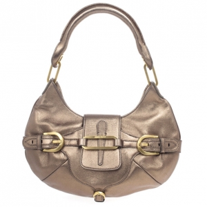 Pre Owned Jimmy Choo Metallic Tulita Hobo