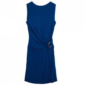 Pre Owned Gucci Viscose Jersey Snaffle V-Neck Dress S