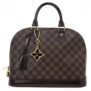 Pre Owned Louis Vuitton Damier Ebene Alma PM and Puzzle Key Ring