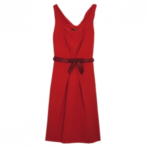 Pre Owned Fendi Cowl Neck Gathered Dress S