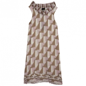 Pre Owned Fendi Abito Georgette Shift Dress