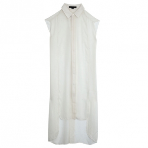 Pre Owned Alexander Wang Sleeveless Sheer Shirt Dress S