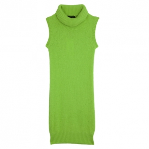 Pre Owned Dolce and Gabbana Turtleneck Wool Dress S
