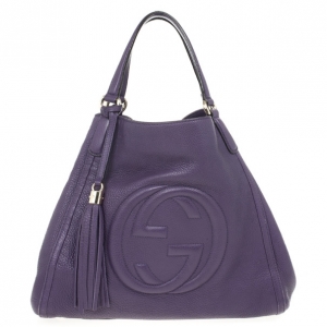 Pre Owned Gucci Leather Large Soho Shoulder Bag