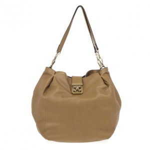 Pre Owned Chloe Brown Leather Elsie Hobo