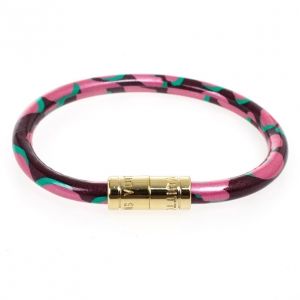 Pre Owned Louis Vuitton Keep It Pink Leopard Bracelet 16 CM