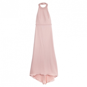 Pre Owned Valentino Silk Halter Neck Maxi Dress M