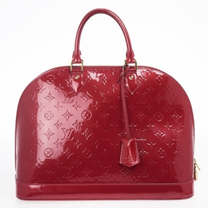 Pre Owned Louis Vuitton Pomme D'Amour Monogram Vernis Alma GM