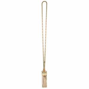 Pre Owned Mawi Rose Gold Plated Long Flapper Fringe Pendant 